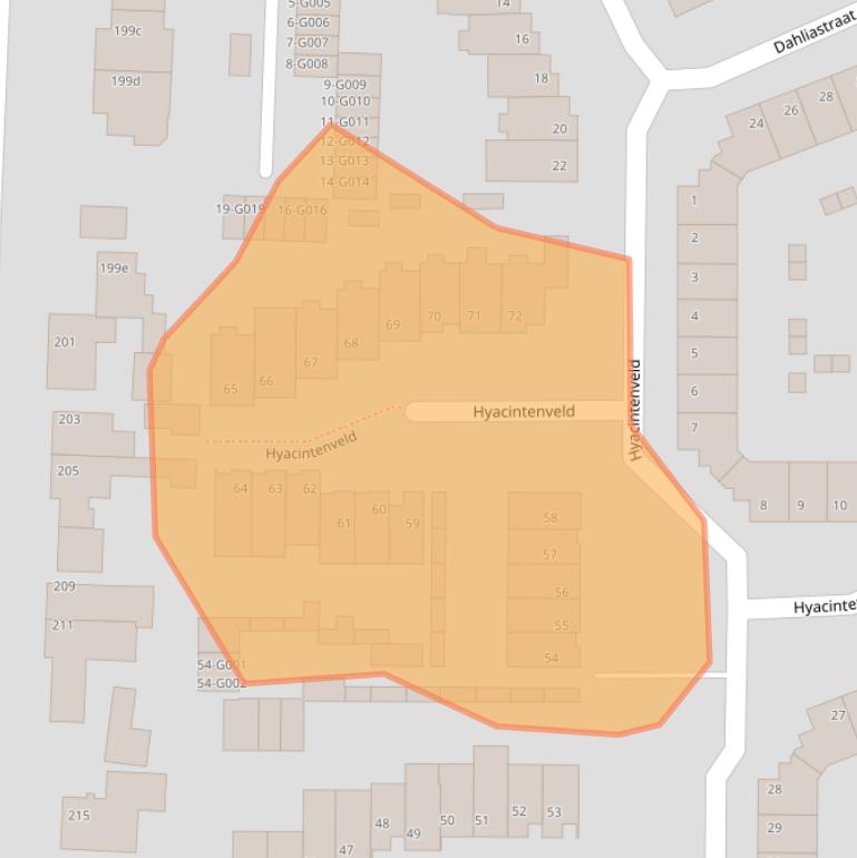 Kaart van postcodegebied 4613DL.