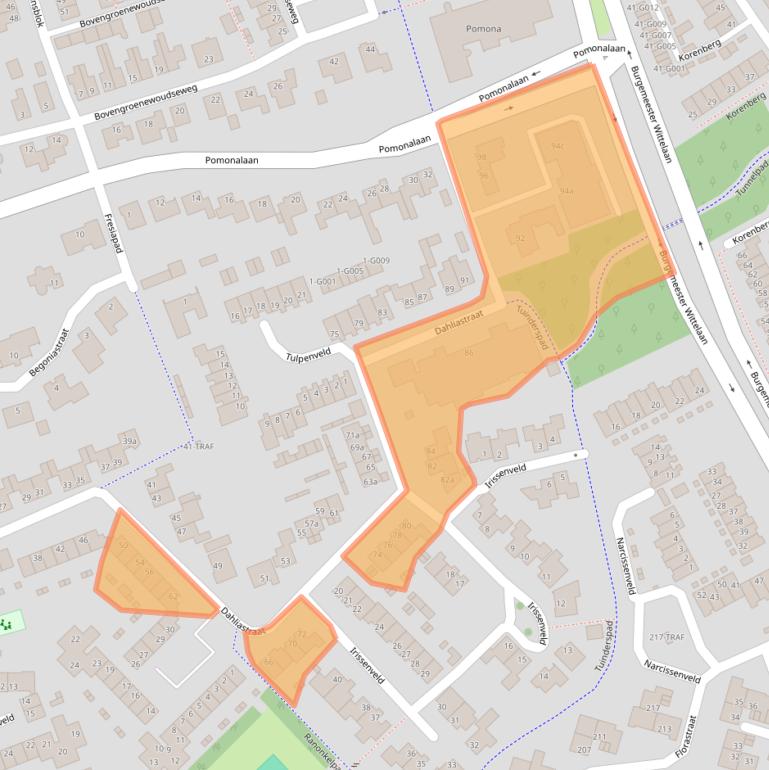 Kaart van postcodegebied 4613DP.