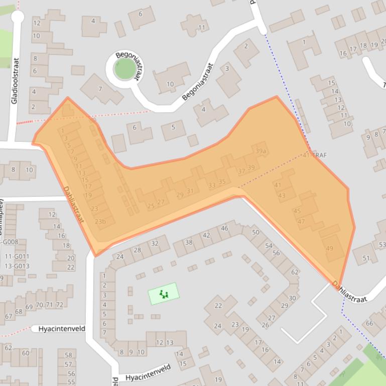 Kaart van postcodegebied 4613DS.