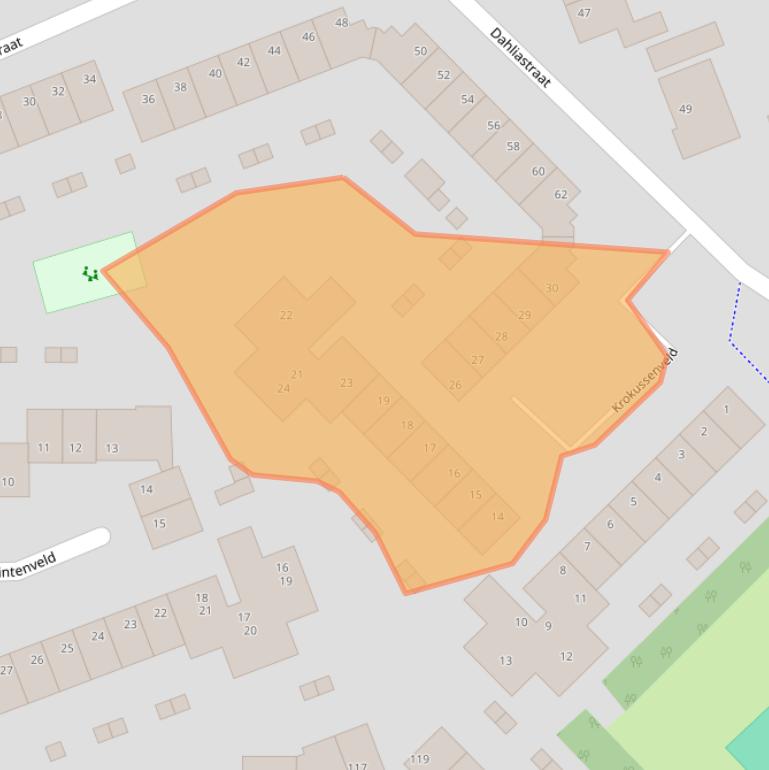 Kaart van postcodegebied 4613DX.