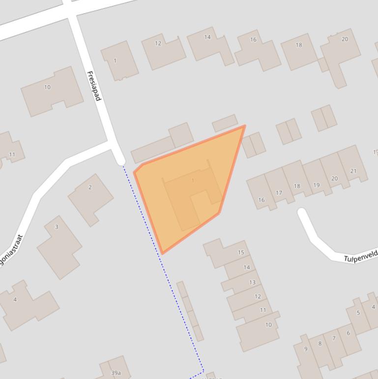 Kaart van postcodegebied 4613DZ.