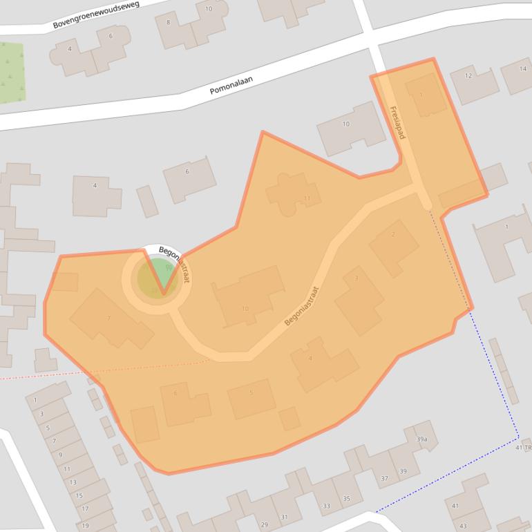 Kaart van postcodegebied 4613EM.