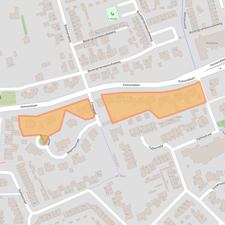 Kaart van postcodegebied 4613ER.