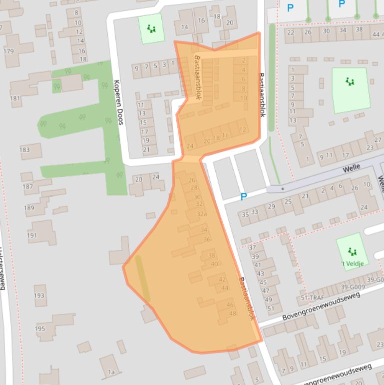 Kaart van postcodegebied 4613GA.