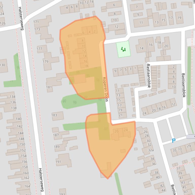 Kaart van postcodegebied 4613GC.