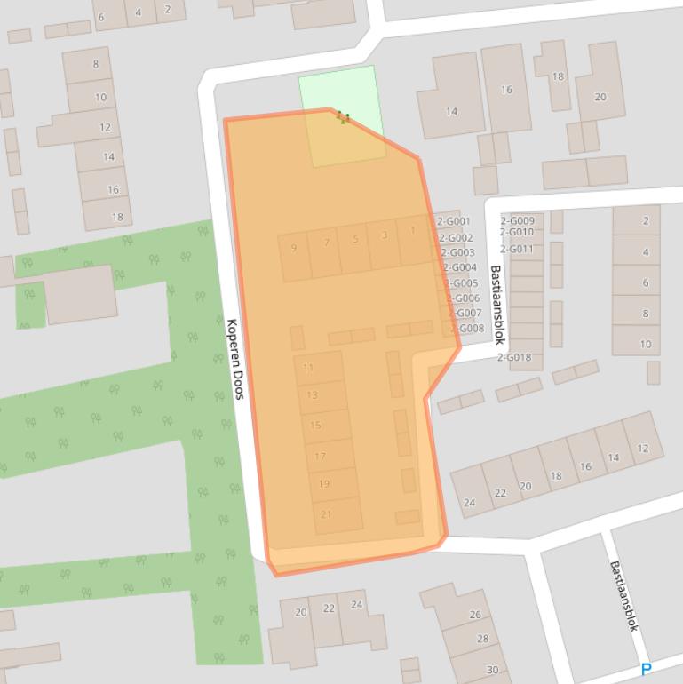 Kaart van postcodegebied 4613GD.