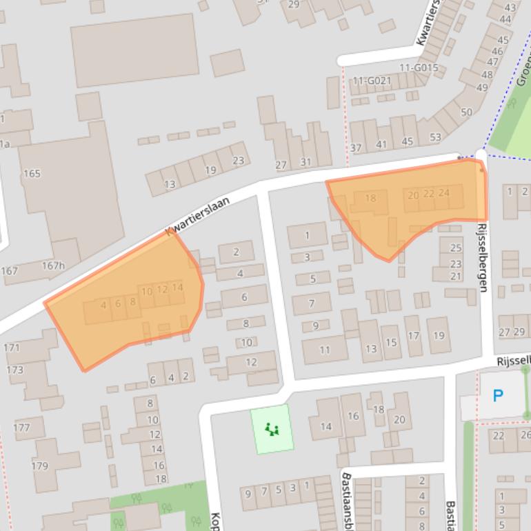 Kaart van postcodegebied 4613GH.