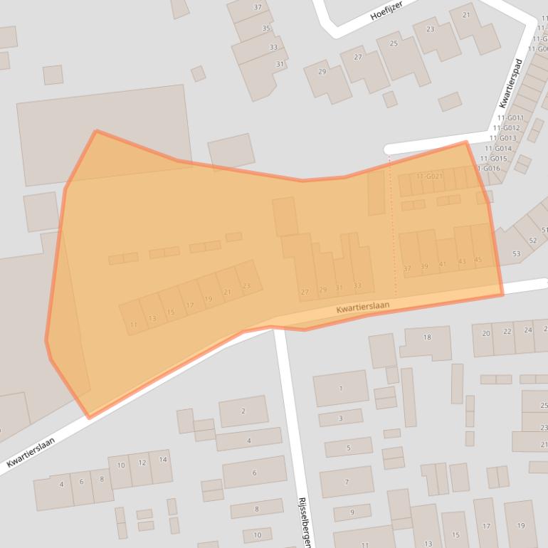 Kaart van postcodegebied 4613GJ.