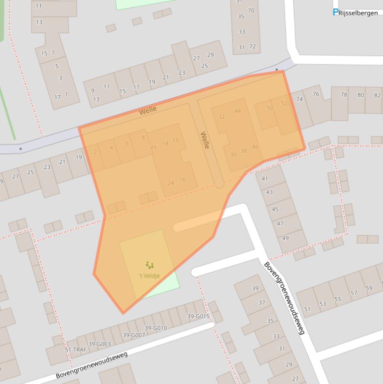 Kaart van postcodegebied 4613GL.