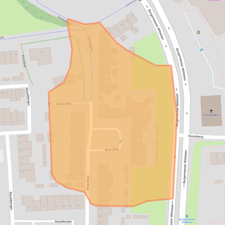 Kaart van postcodegebied 4613GT.