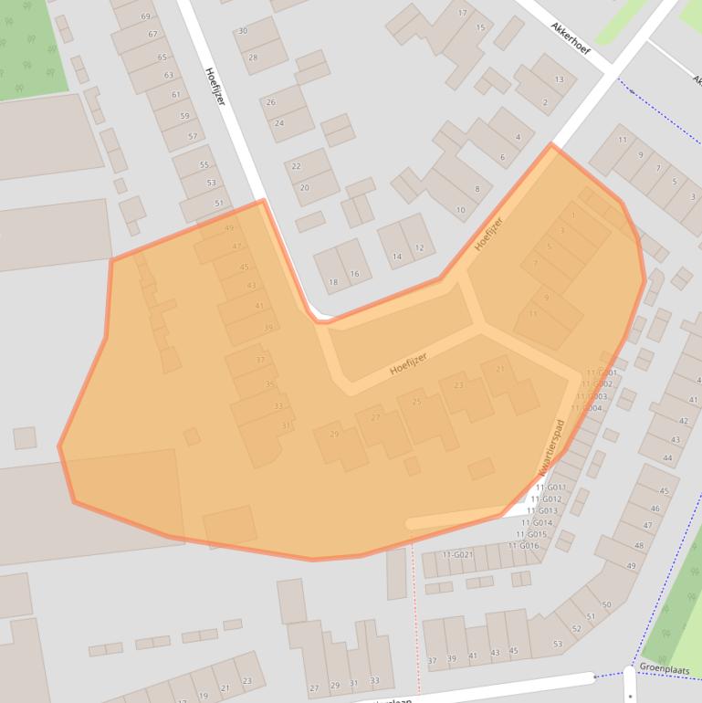 Kaart van postcodegebied 4613GW.