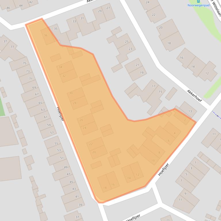 Kaart van postcodegebied 4613GZ.