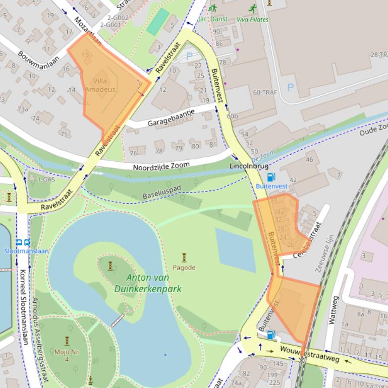 Kaart van postcodegebied 4614AC.