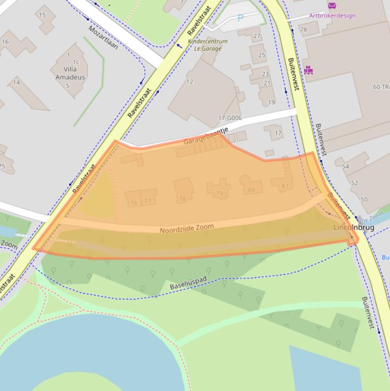 Kaart van postcodegebied 4614AG.