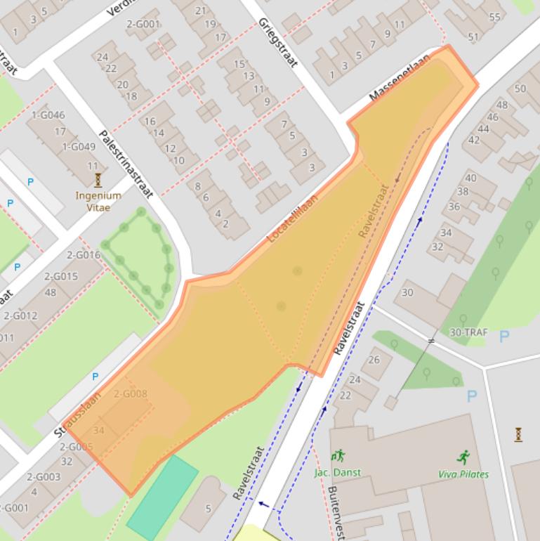 Kaart van postcodegebied 4614AP.