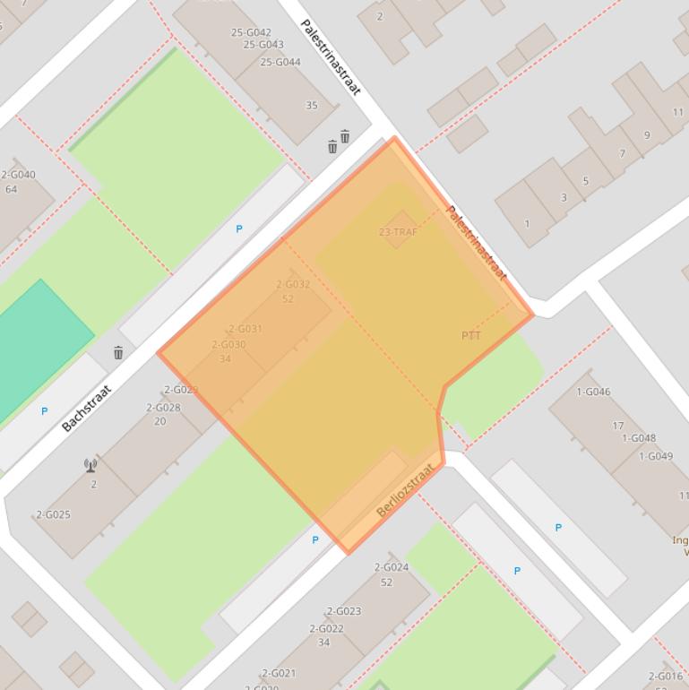 Kaart van postcodegebied 4614AX.