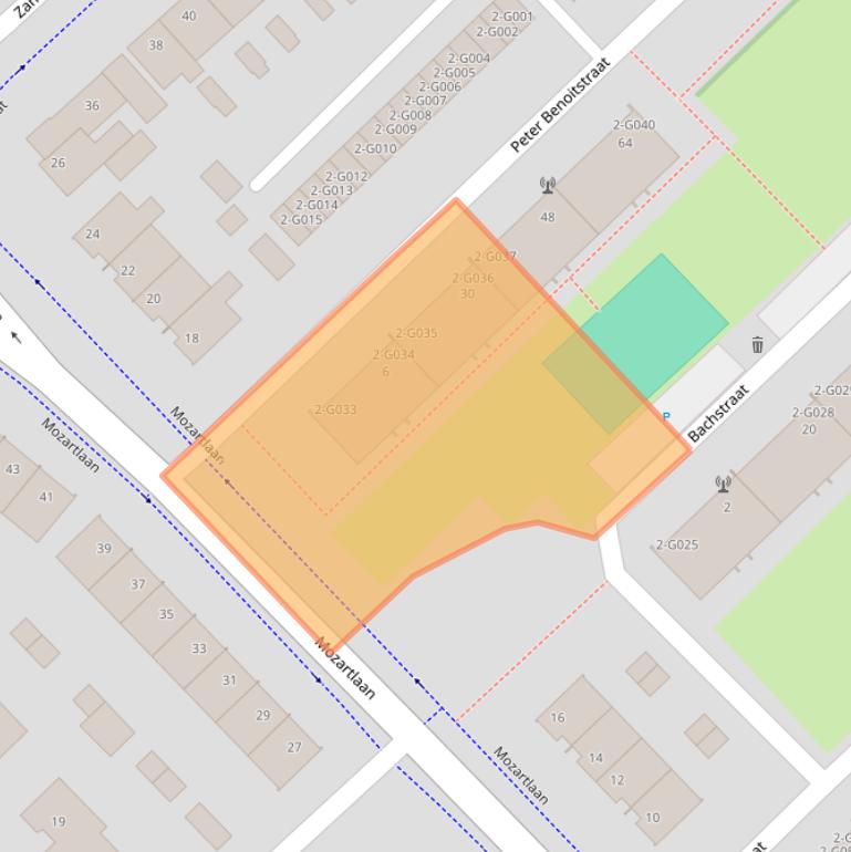 Kaart van postcodegebied 4614BB.