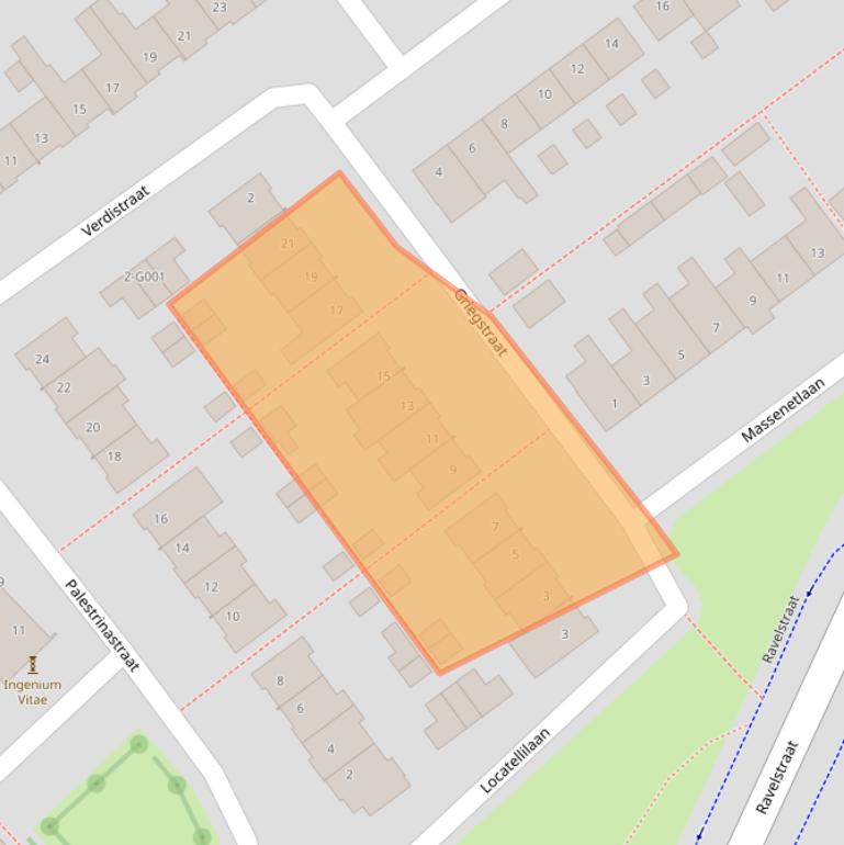 Kaart van postcodegebied 4614BN.