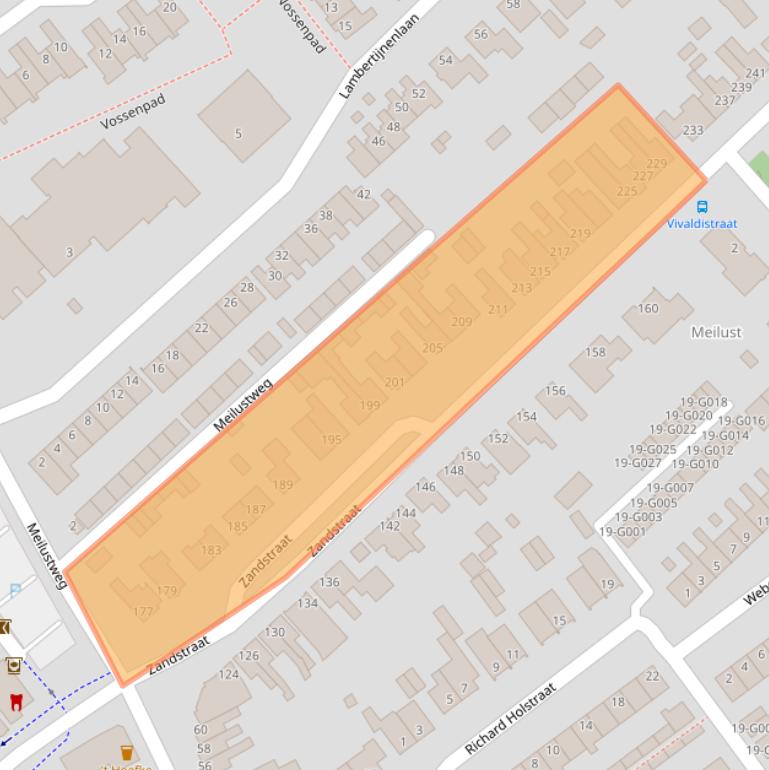 Kaart van postcodegebied 4614CE.