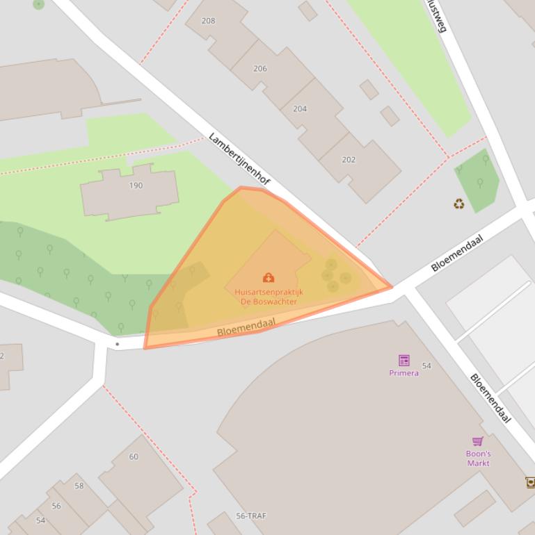 Kaart van postcodegebied 4614CP.