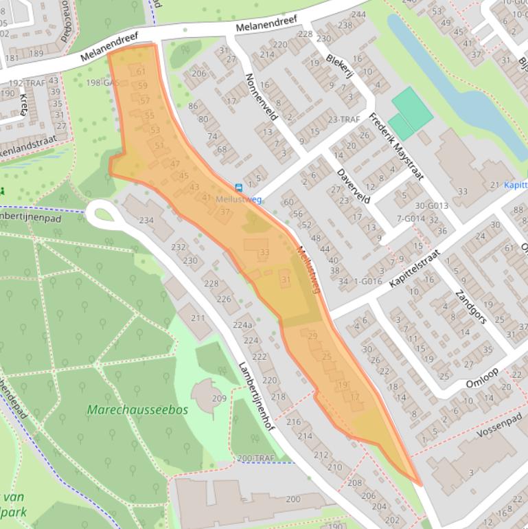 Kaart van postcodegebied 4614EC.