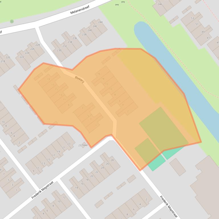 Kaart van postcodegebied 4614EE.