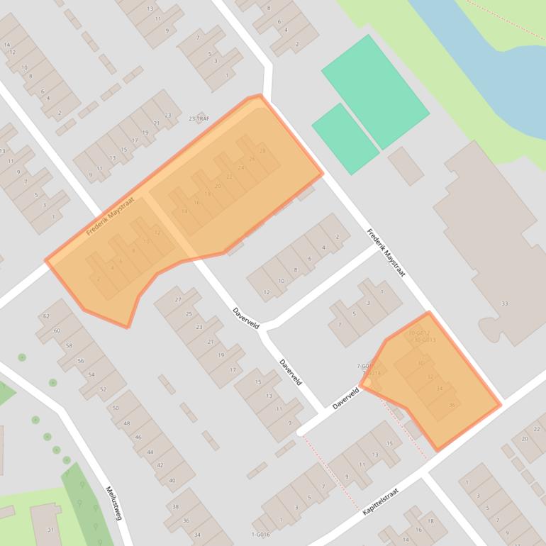 Kaart van postcodegebied 4614EH.