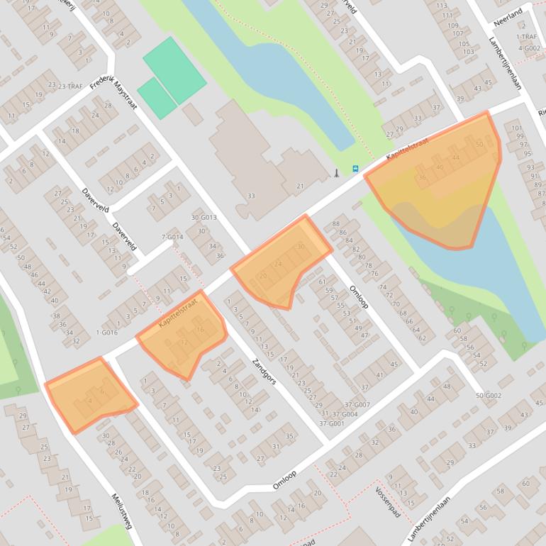 Kaart van postcodegebied 4614EL.