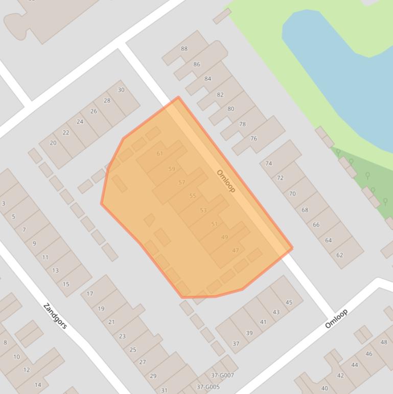 Kaart van postcodegebied 4614EN.