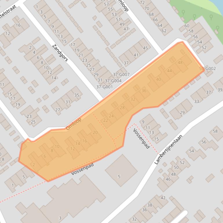 Kaart van postcodegebied 4614EP.