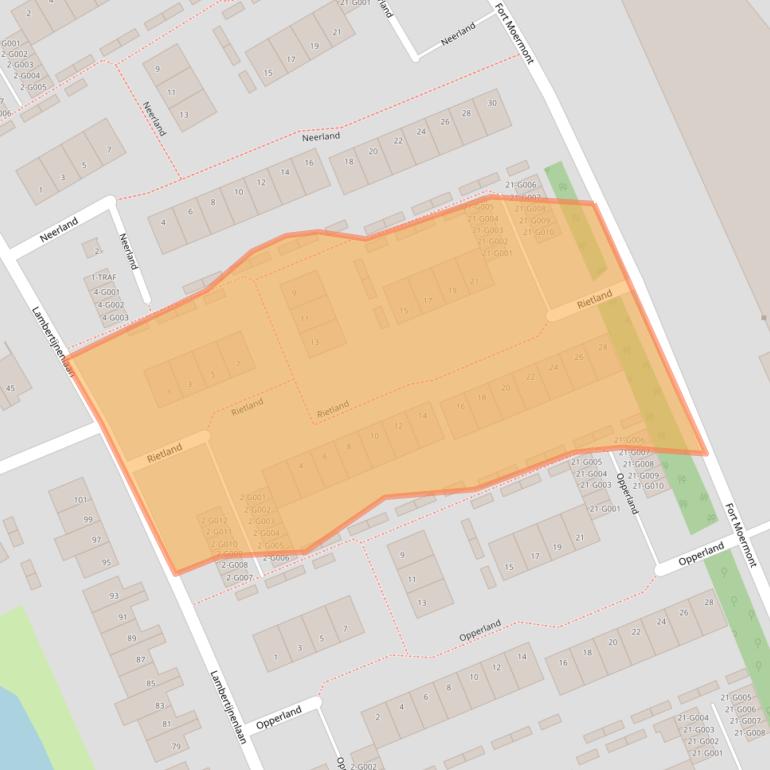 Kaart van postcodegebied 4614GC.