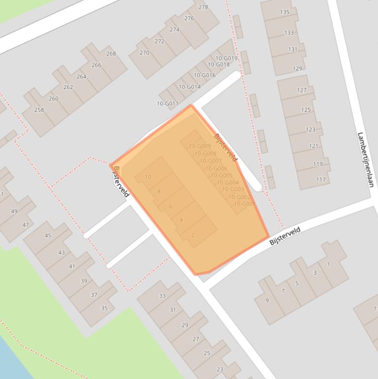 Kaart van postcodegebied 4614GJ.