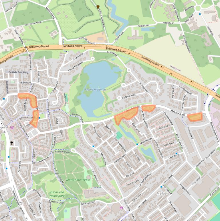 Kaart van postcodegebied 4614GL.
