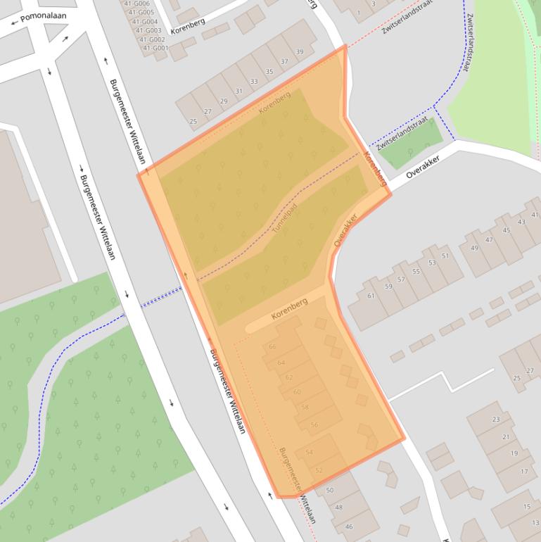 Kaart van postcodegebied 4614GN.