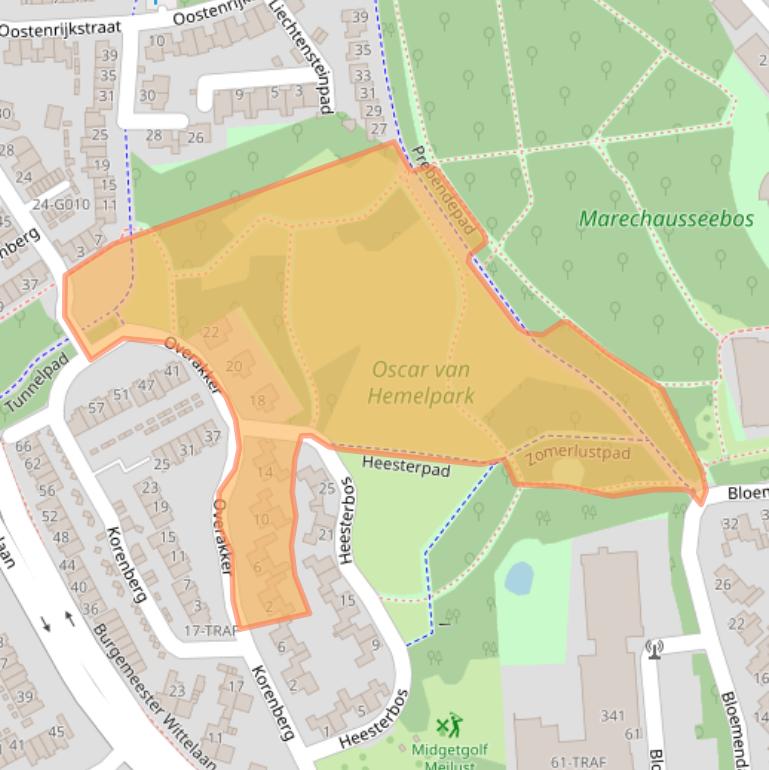 Kaart van postcodegebied 4614GX.