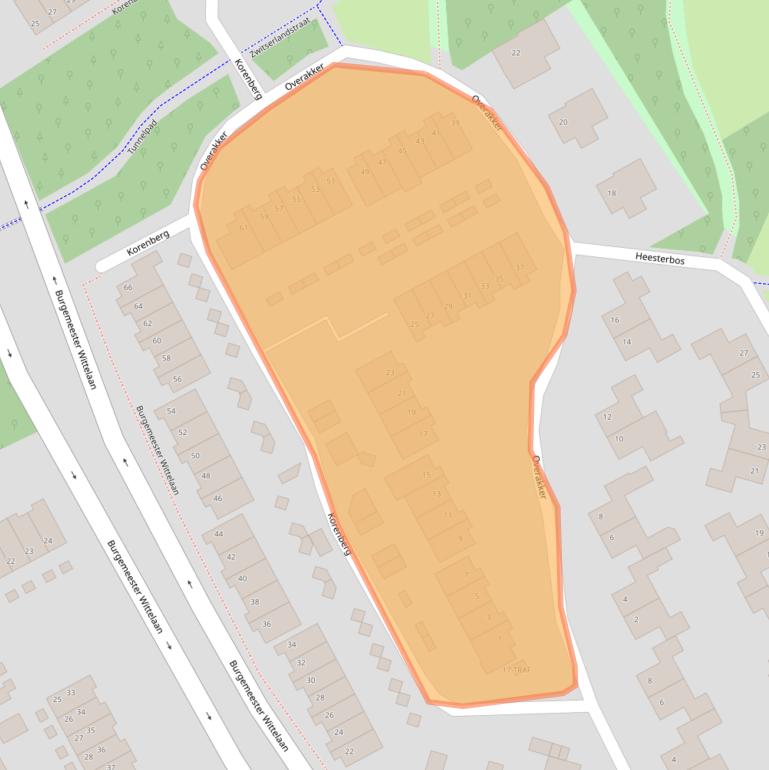 Kaart van postcodegebied 4614GZ.