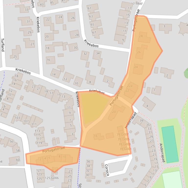 Kaart van postcodegebied 4614JM.