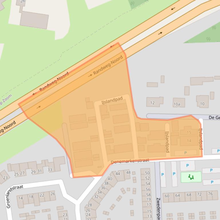 Kaart van postcodegebied 4614JP.