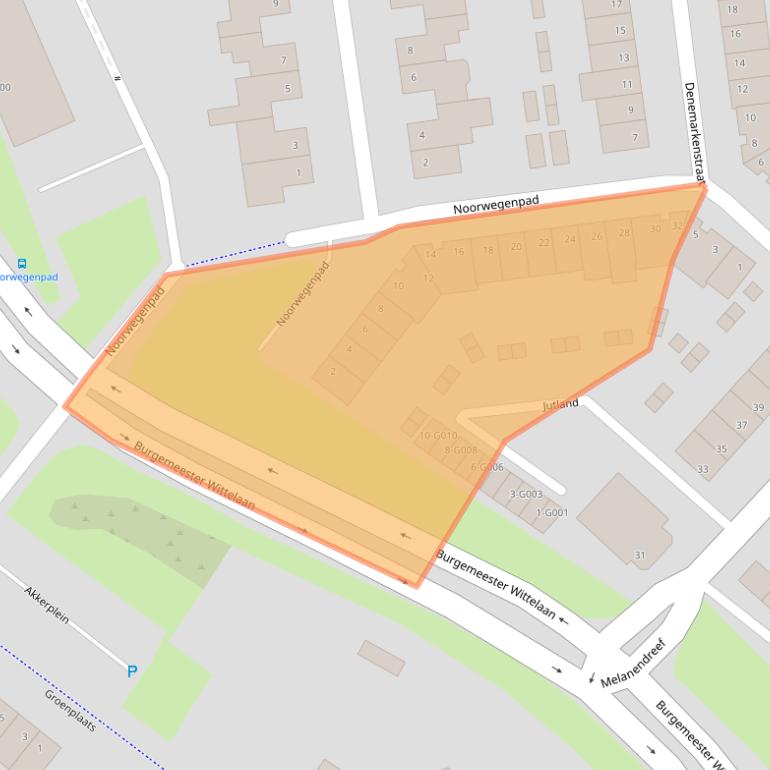 Kaart van postcodegebied 4614JS.