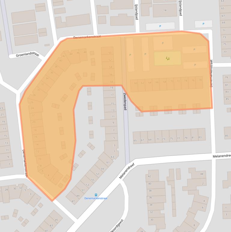 Kaart van postcodegebied 4614JV.