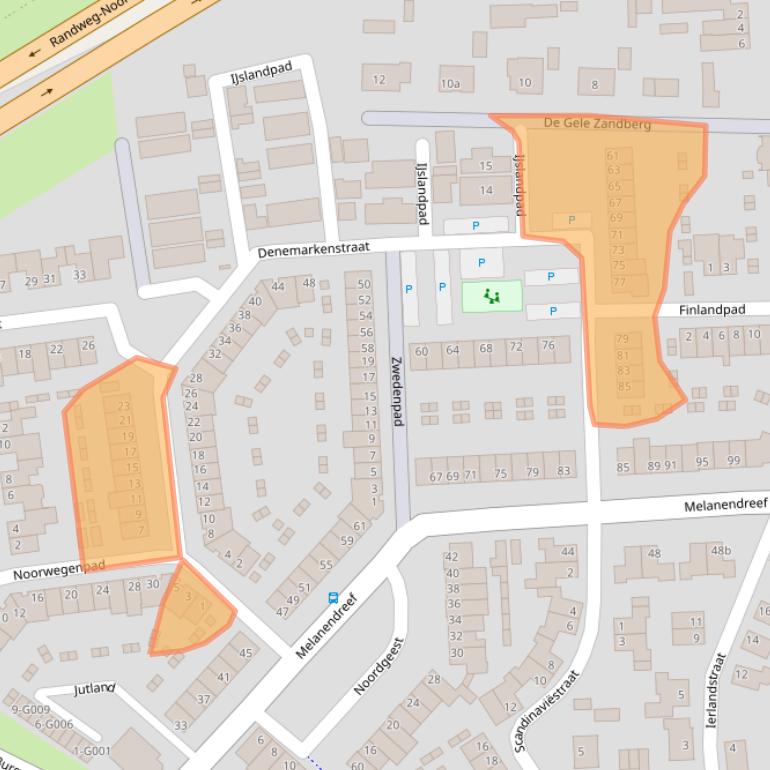 Kaart van postcodegebied 4614JW.