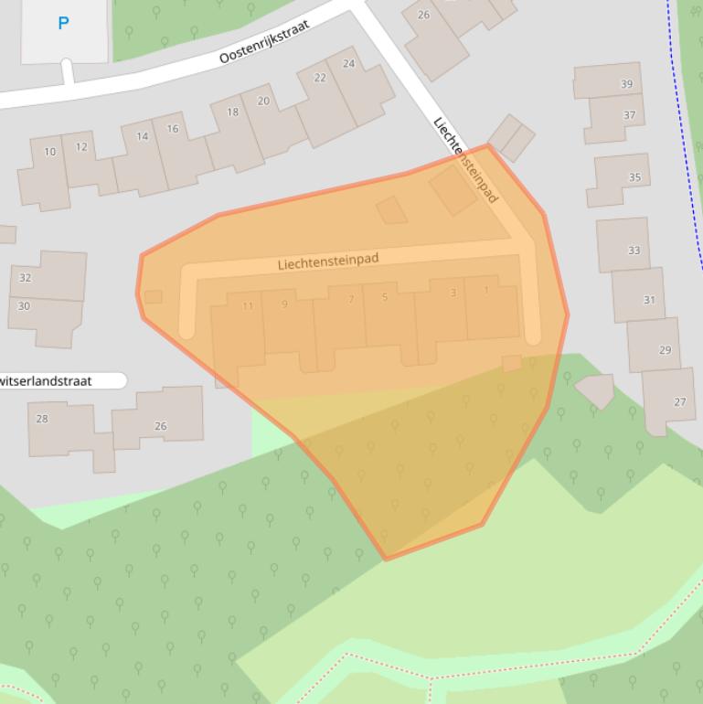 Kaart van postcodegebied 4614JZ.