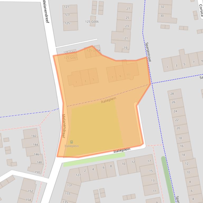 Kaart van postcodegebied 4614KK.