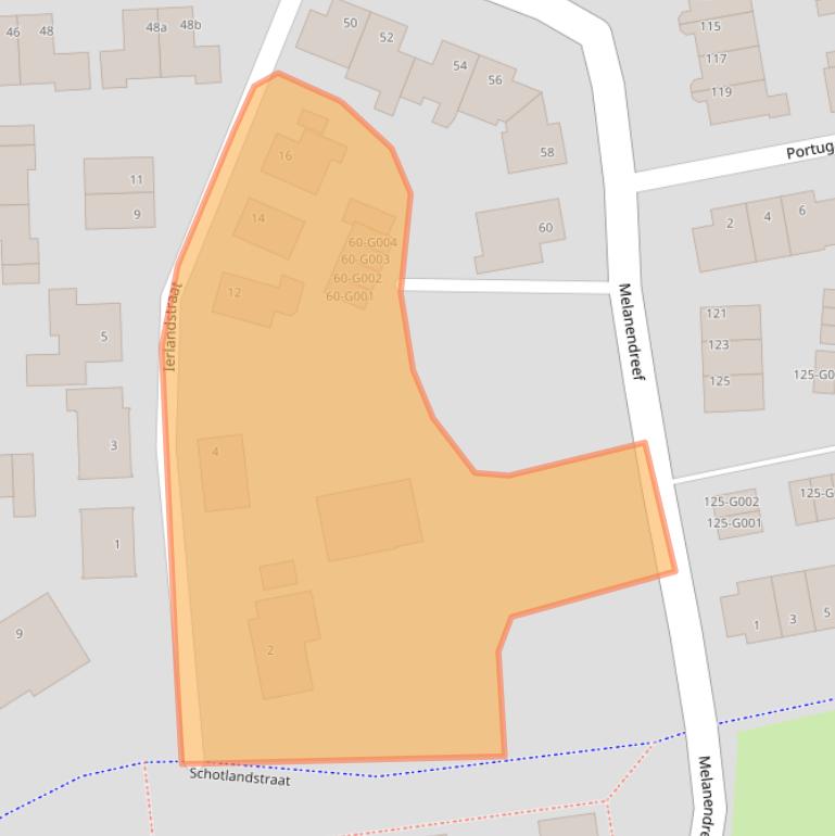 Kaart van postcodegebied 4614KN.