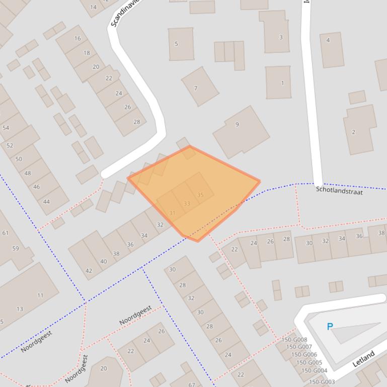 Kaart van postcodegebied 4614KR.