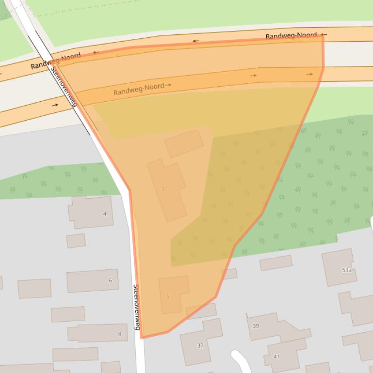Kaart van postcodegebied 4614LB.