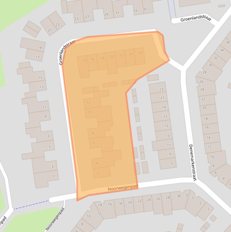 Kaart van postcodegebied 4614LG.