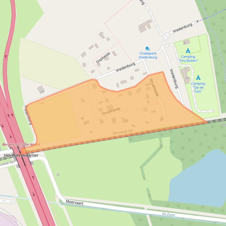 Kaart van postcodegebied 4614PT.