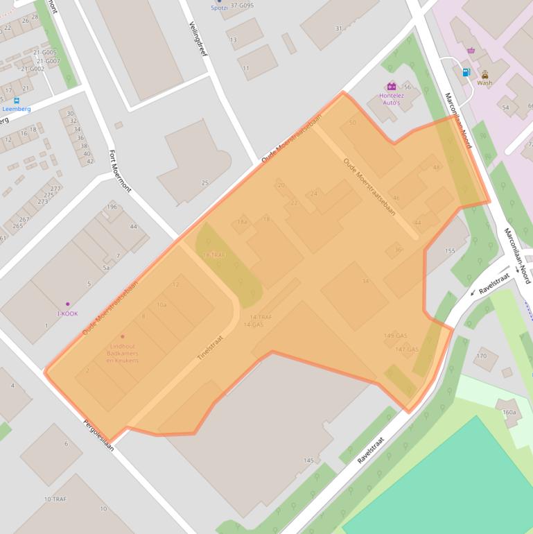 Kaart van postcodegebied 4614RP.