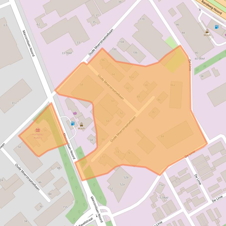 Kaart van postcodegebied 4614RR.